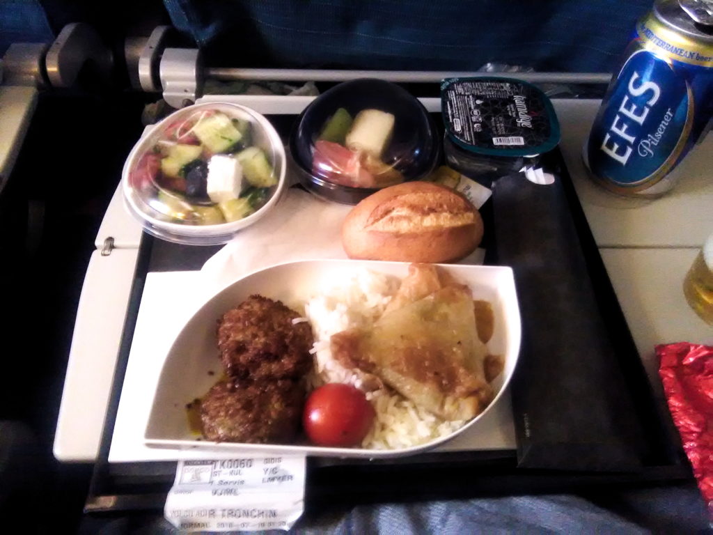 lunch on turkish airlines